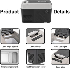 Alpicool LGMP8 8L Glaciere Portable Réfrigérateur Voiture Camping Congélateur 12/24V Mini Frigo pour Maison, Bureau ou Pique-Nique en Plein Air/ -20 à 20℃(Batterie Non Incluse)