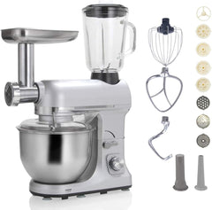Robot Multifonctions 5l 1000w Noir Avec Hachoir Et Blender 1,5l En Verre - ROBIMIX NOIR