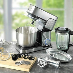 Antara Pro KitchenCook Stainless Steel Mixer with Mincer 5.5 L Grey
