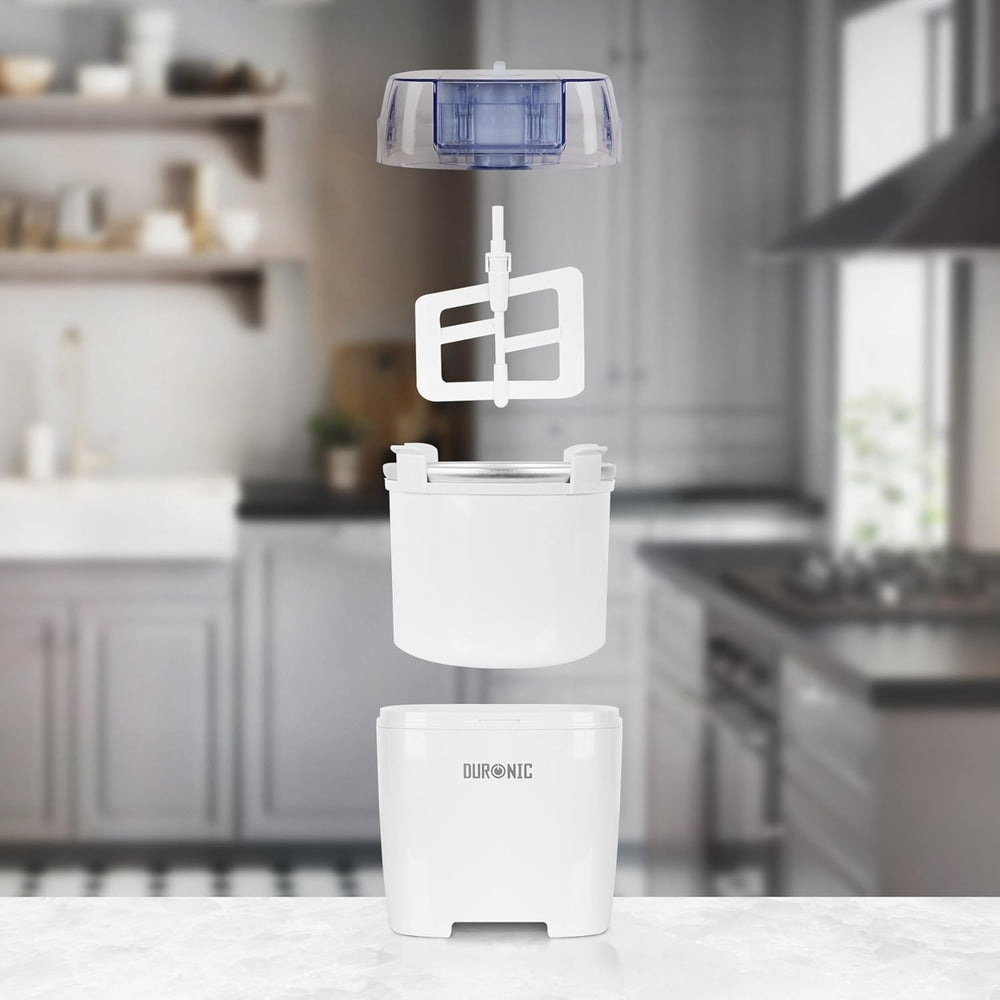 Duronic IM540 Machine à glace et sorbetière électrique Cuve amovible en inox de 1,5 litres Turbine idéale pour créer des glaces sorbets yaourts glacés crèmes glacée et desserts faits maison