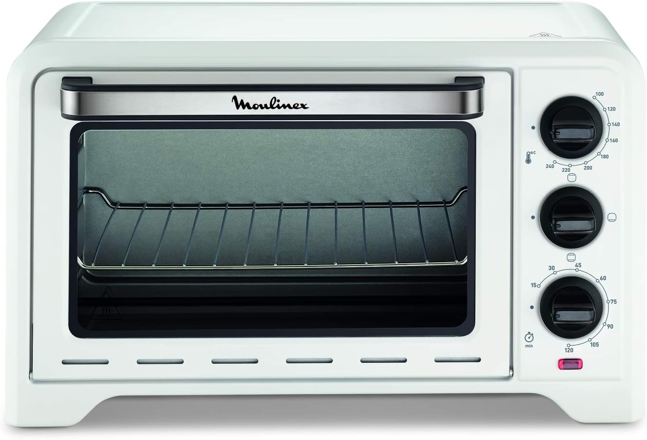 Moulinex Four électrique 39 L, 7 modes de cuisson, Chaleur tournante, Thermostat réglable jusqu’à 240° C, Tournebroche, Minuteur 120 min, Grille réversible, Optimo noir OX485810