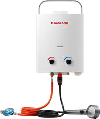 GASLAND AS132 Chauffe-eau instantané au gaz 5 l - 50 mbar - Chauffe-eau GPL - Pour camping-car, camping, douche, lavage de cheval