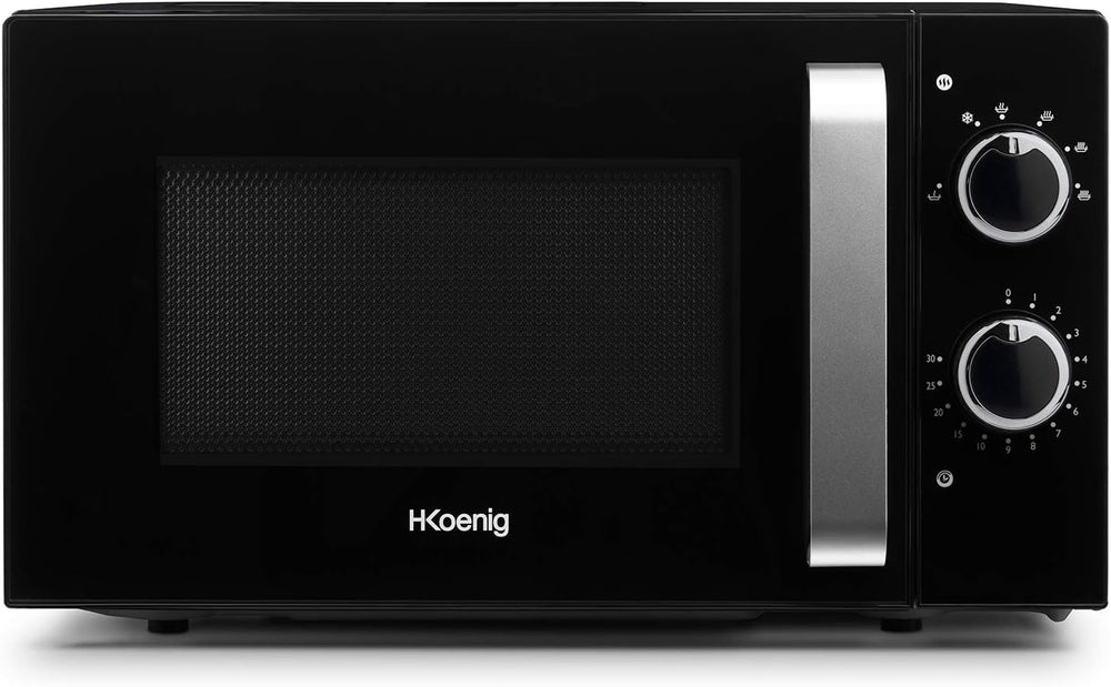 H.Koenig Micro-Ondes Four Grill 2 en 1 VIO9, 25L, Plateau tournant 27cm, 10 modes de cuisson jusqu’à 1000W, Décongélation, Cuisson combinée, écran LCD [Classe énergétique A+]