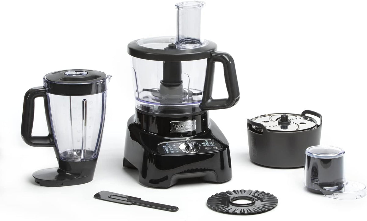 Moulinex Robot multifonction, 1000 W, 28 fonctions, Bol 3 L, Blender 2 L, Hachoir, Disques pour râper et émincer, Lames inox titanium, Robot cuisine, DoubleForce FP821811