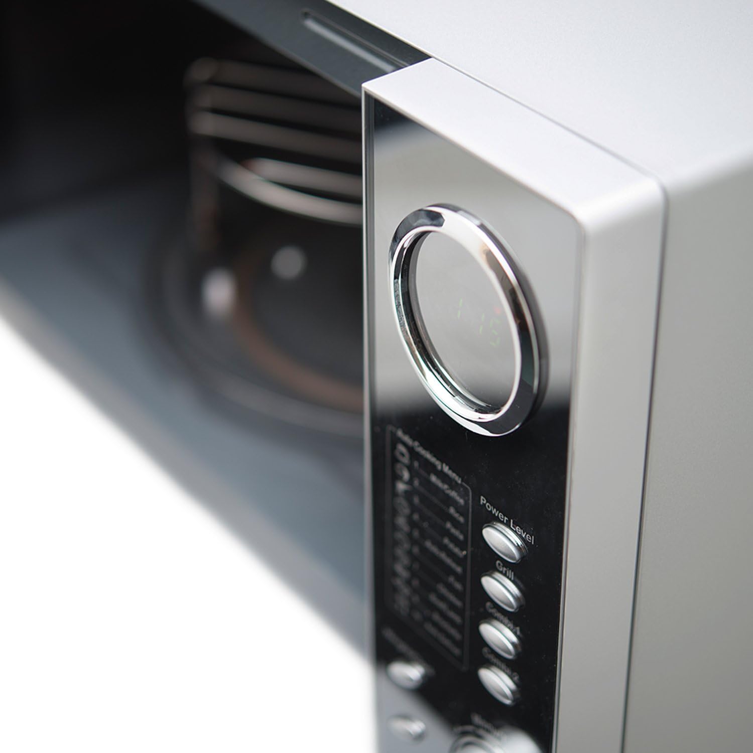 H.Koenig Micro-Ondes Four Grill 2 en 1 VIO9, 25L, Plateau tournant 27cm, 10 modes de cuisson jusqu’à 1000W, Décongélation, Cuisson combinée, écran LCD [Classe énergétique A+]