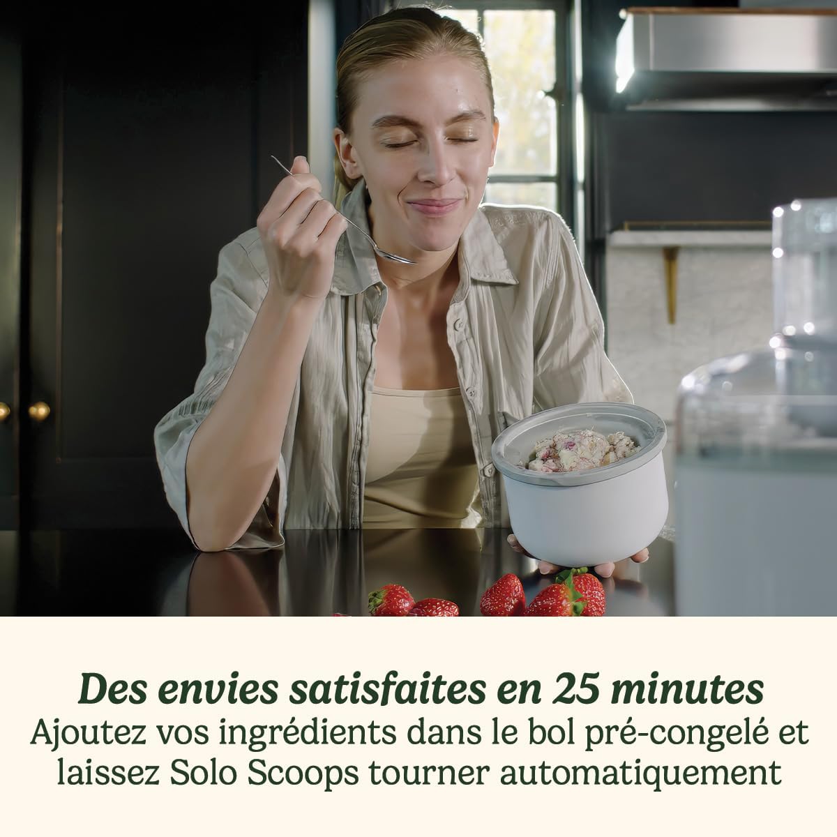 Cuisinart Sorbetière - Fait de la crème glacée, du gelato, du sorbet et du yogourt glacé en 40 minutes - Desserts maison - Facile à utiliser - Acier inoxydable - ICE100BCU