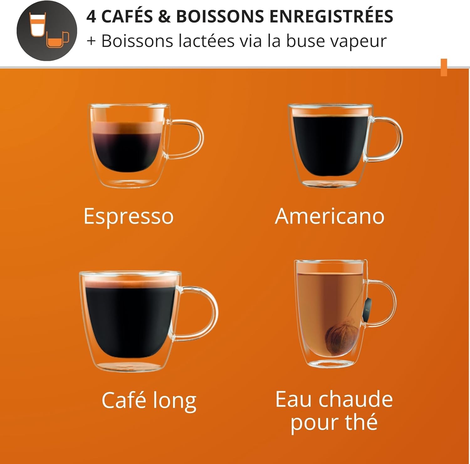 Krups Virtuoso+, Machine expresso, Machine a cafe à pompe, expresso machine a cafe moulu ou dosettes, 15 bars, Inox, Buse vapeur, Espresso et cappuccino, XP444G10
