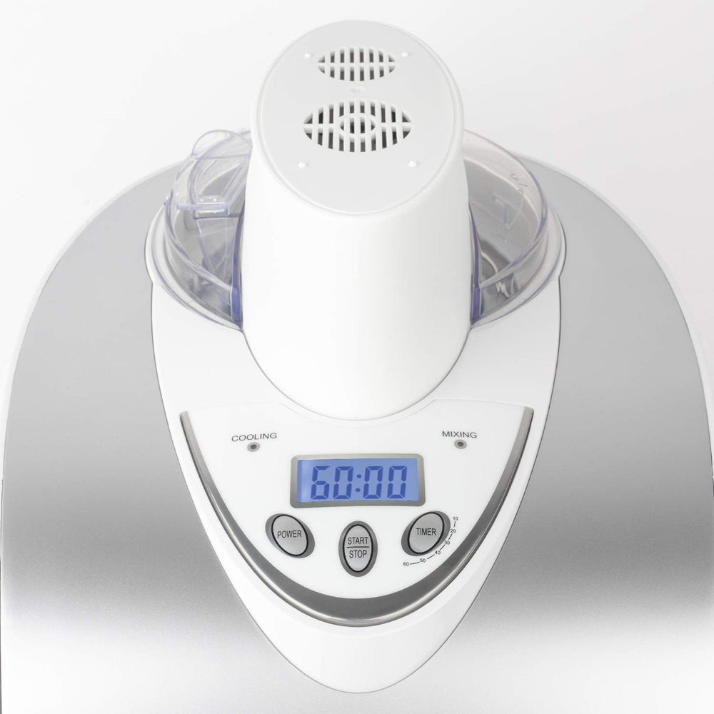 H.Koenig Professional Ice Cream Maker HF320, Electric Ice Maker 2L, 180 W, Refrigerant & Cold Maintenance - Sorbet and Ice Cream