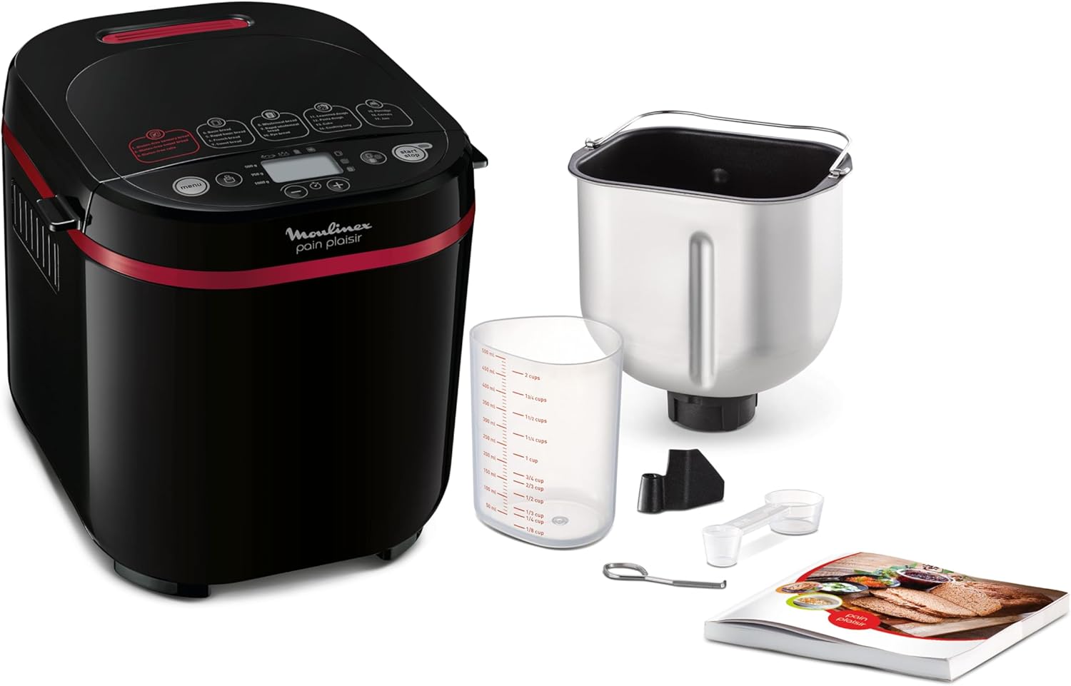 Moulinex OW220830 Bread Maker with 17 Programmes Plastic Black/Purple 31 x 29 x 29 cm