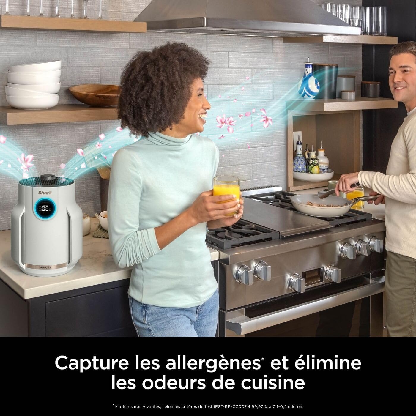 Shark NeverChange jusqu'à 5 ans Purificateur d'air MAX intérieur, Couvre 130m², Filtre HEPA 5 ans, Capture 99,97% allergènes, Mode automatique, Silencieux, LED, Blanc HP300EU