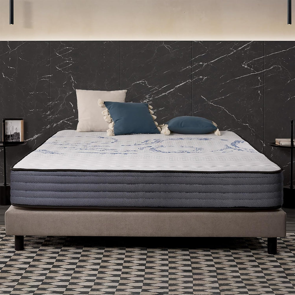 NATURALEX - Matelas PerfectSleep 180x200 - Épais 30 cm - Soutien Mousse à mémoire de Forme - Accueil Blue Latex - Confort Ferme - Respirant - 7 Zones - Réversible - Haute Densité - Fabriqué en Europe
