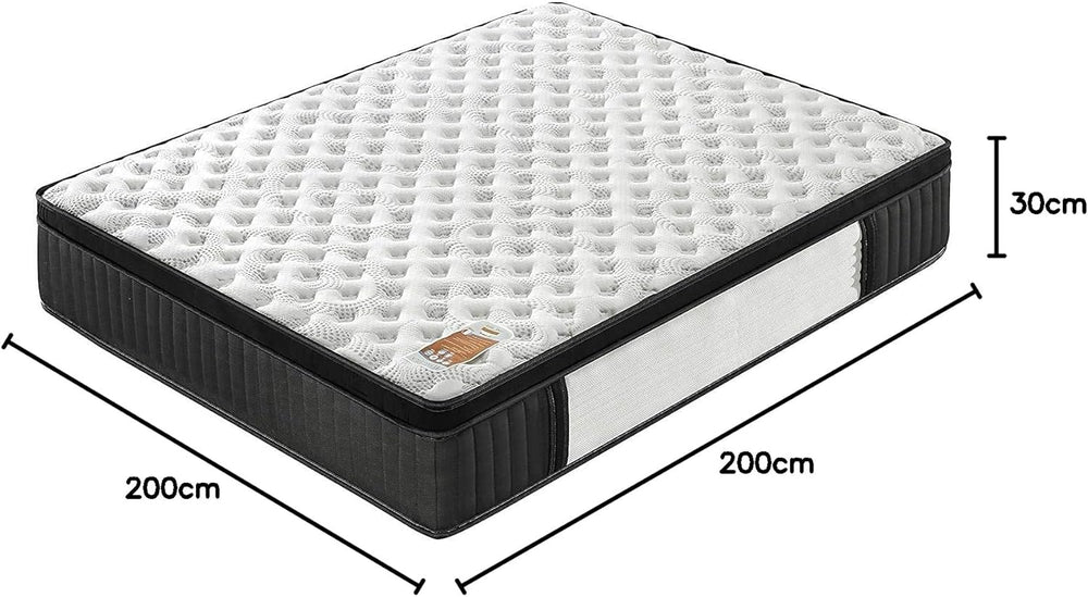 November Elekctra Mattress 120 x 190 cm Hybrid: Pocket Springs+Memory Foam Thickness 30 cm Perfect Tonic Support & Sleeping Independence Sanitized Label (Anti-Bacterial/Dust Mite)