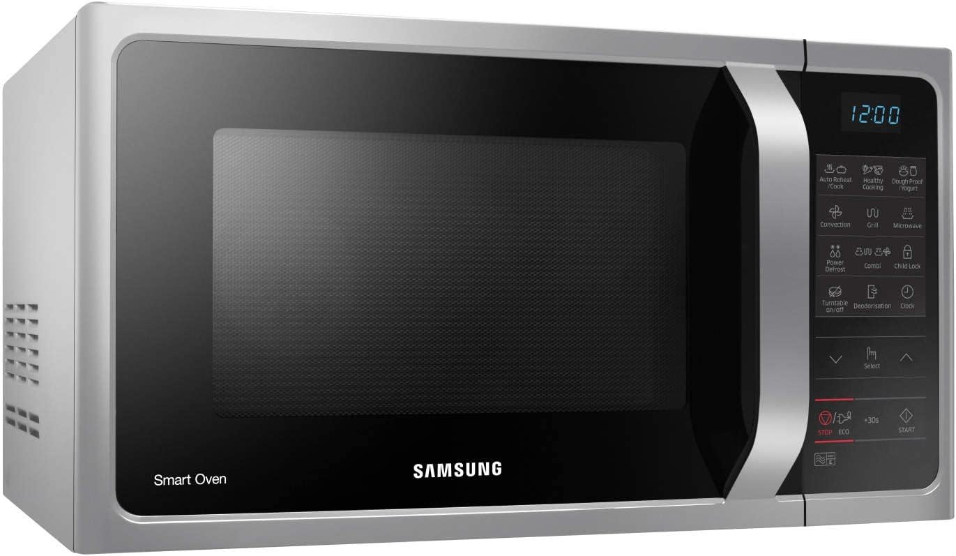 Samsung Four à micro-ondes combiné MC28H5013AS, 1400 W, 28 litres, argent