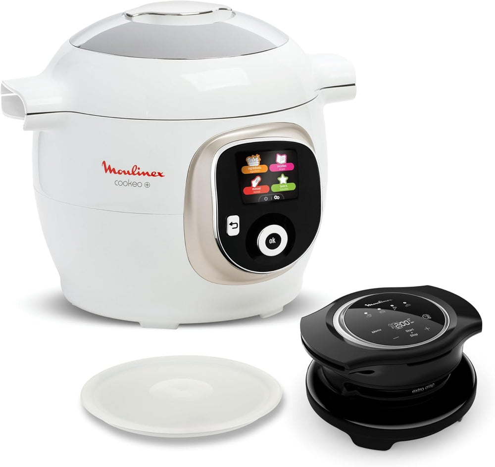 Moulinex Cookeo Mini Smart High Pressure Multicooker, 3L, 2 People, 150 Built-in Recipes, Unattended Cooking, Step-by-Step Guide, Compact, Moulinex App CE880410