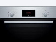 Bosch HBF133BR0 Série 2 - Four encastrable - 60 x 60 cm - Accessoire de nettoyage EcoClean Direct - Cuisson Air chaud 3D sur 3 niveaux en même temps - Écran LED - Chauffage rapide - Sécurité enfant