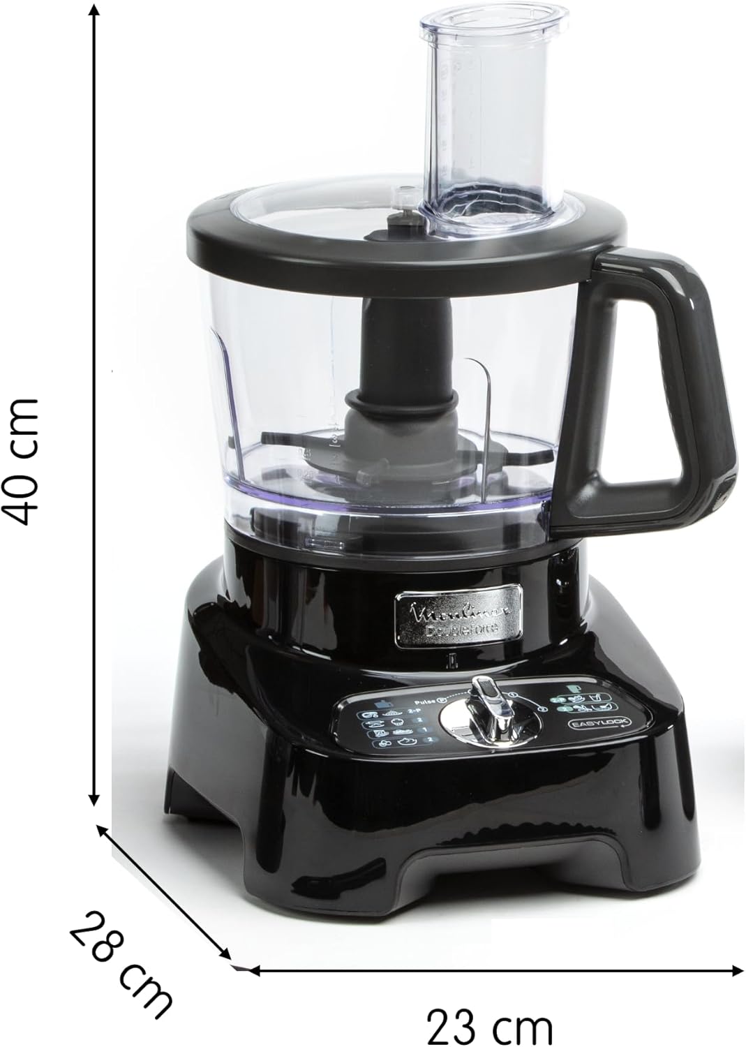 Moulinex Robot multifonction, 1000 W, 28 fonctions, Bol 3 L, Blender 2 L, Hachoir, Disques pour râper et émincer, Lames inox titanium, Robot cuisine, DoubleForce FP821811