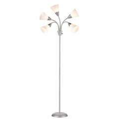 5 Head Floor Lamp (Includes Energy Efficient Light Bulb) White/Silver - Room Essentials